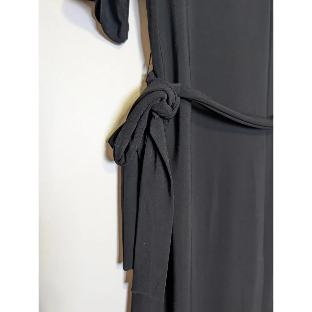 Chaus New York Faux Wrap Waist Dress XL Black 199775 Office Chic Professional - Picture 6 of 8